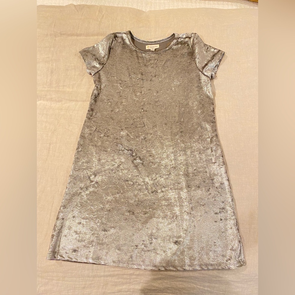 Girls Tucker + Tate shimmery charcoal A-line dress Size 8/10 (M)